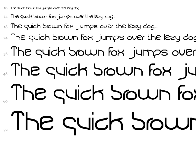 Natural Technologies font waterfall